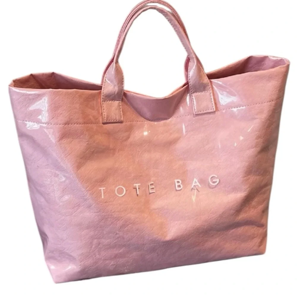 Pink Tear Resistant Paper Tote Bag Large‎ Lightweight Brand New